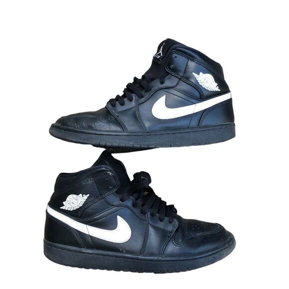 Nike Air Jordan 1 Mid 'Speckle' Size 8.5 Black - Picture 5 of 16